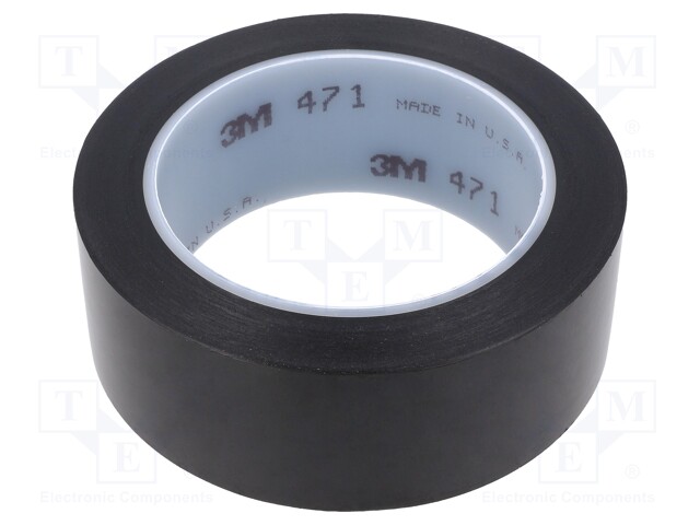 Tape: marking; black; L: 33m; W: 38mm; Thk: 0.13mm; 2.5N/cm; 130%