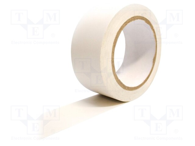 Tape: marking; white; L: 33m; W: 50mm; self-adhesive; Thk: 0.15mm
