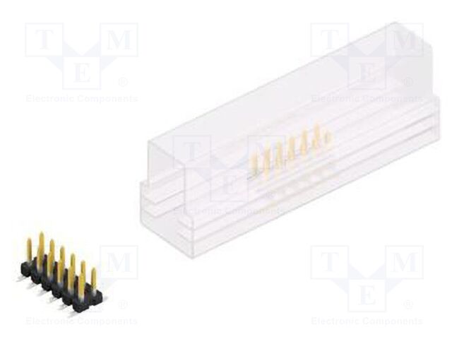 Connector: pin strips; pin header; male; PIN: 12; 2.54mm; SMT; 2x6