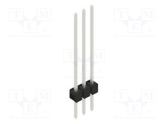 Connector: pin strips; pin header; male; PIN: 3; 2.54mm; THT; 1x3