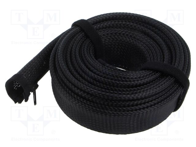 Cable box; multi use; black; L: 5m; polyester; Ø: 50mm