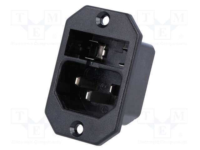 Connector: AC supply; socket; male; 10A; IEC 60320; 70°C