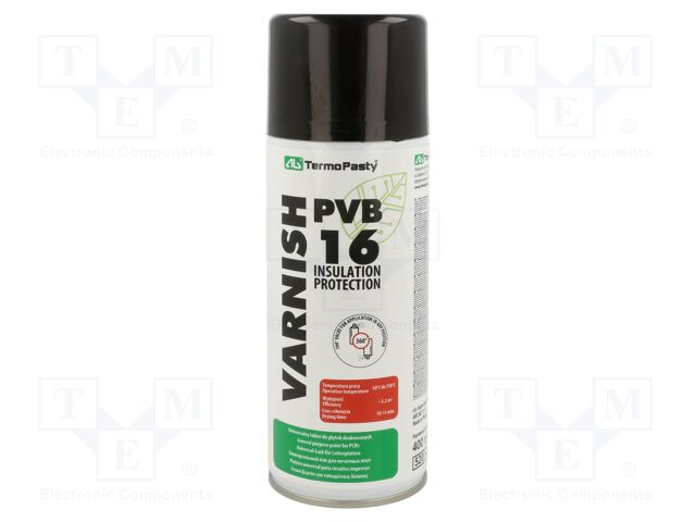 Varnish; transparent; spray; 400ml; LAKIER PVB; Temp: -50÷150°C