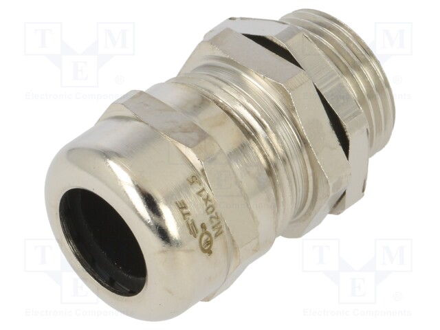Cable gland; with long thread; M20; 1.5; IP68; Mat: brass; Entrelec