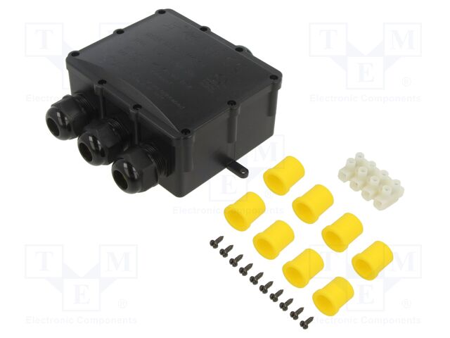Connector: AC supply; screw terminal; IP68; Body: black