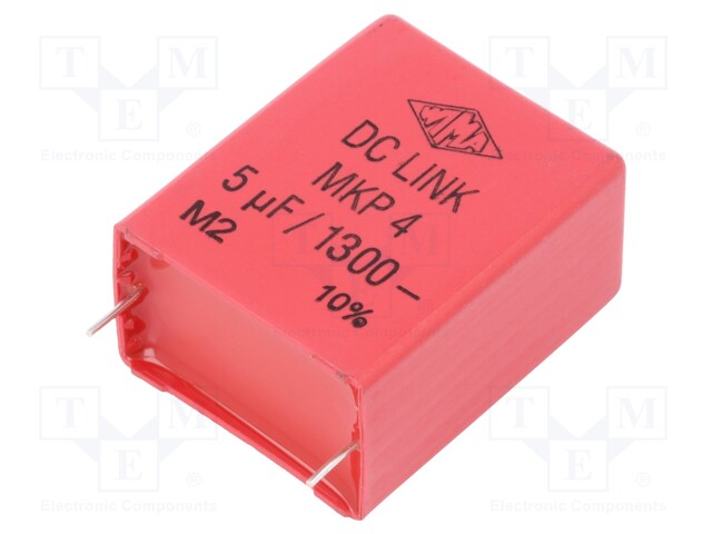 Capacitor: polypropylene; 5uF; 1.3kV; ESR: 14mΩ; THT; ±10%; 35V/μs