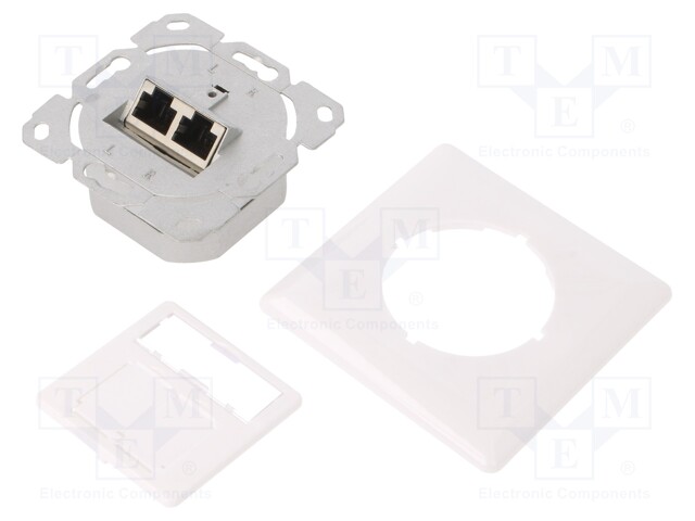 Socket; RJ45; Cat: 6a; shielded,double; 22AWG÷24AWG; Colour: white