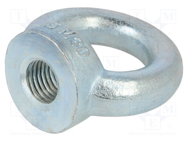 Lifting eye nut; eye; M30; steel; Plating: zinc; DIN: 582; 60mm