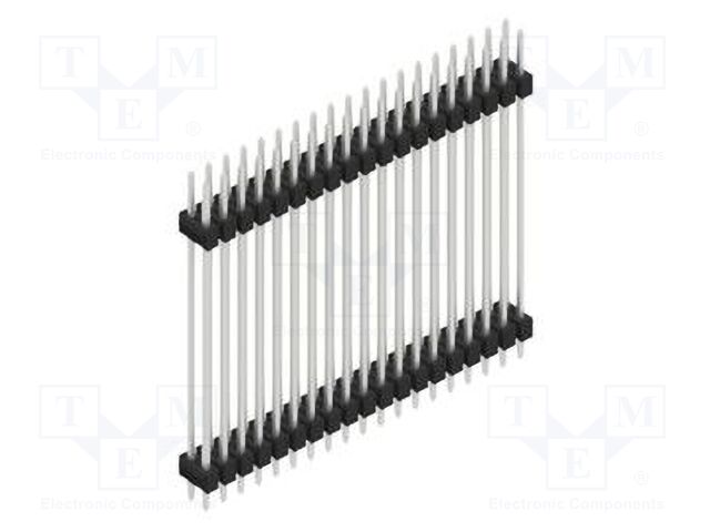 Connector: pin strips; pin header; male; PIN: 38; 2.54mm; THT; 2x19