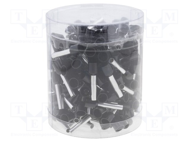 Kit: bootlace ferrules; insulated; 6mm2; 18mm; Colour: black