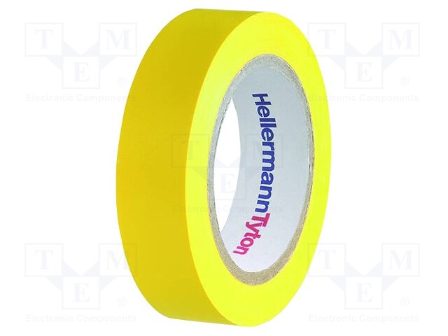 Tape: electrical insulating; W: 19mm; L: 25m; D: 0.15mm; yellow; 220%
