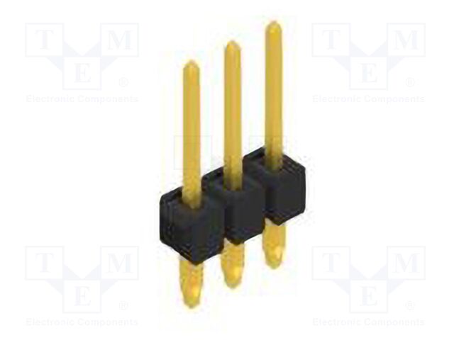 Connector: pin strips; pin header; male; PIN: 3; 2.54mm; THT; 1x3