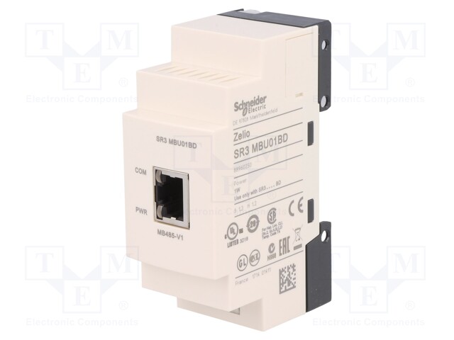 Module: communication; OUT 1: RS485 MODBUS RTU; Zelio Logic