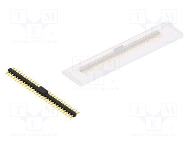 Connector: pin strips; pin header; male; PIN: 28; 2.54mm; SMT; 1x28
