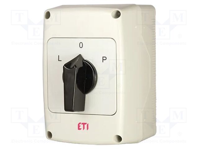 Switch: reversing cam switch; Stabl.pos: 3; 32A; L-0-P; in housing