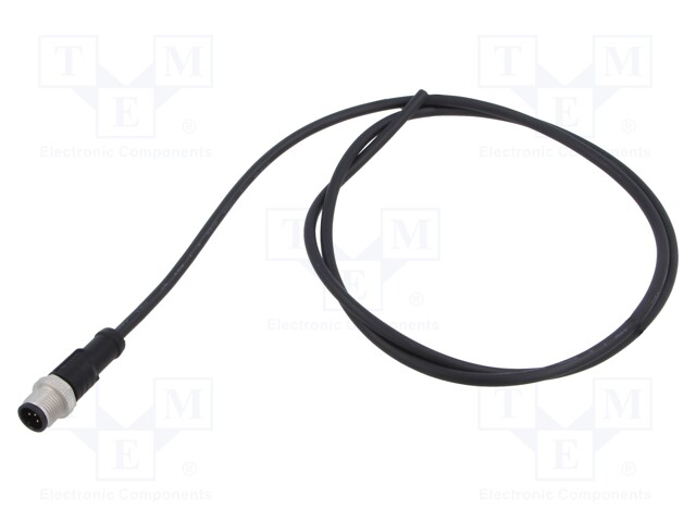 Connector: M12; plug; male; straight; Plating: gold-plated; cables
