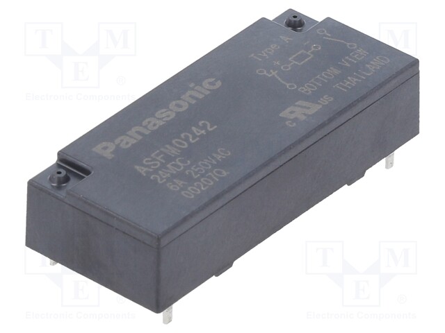 Relay: miniature; NC + NO; Ucoil: 24VDC; 4A/250VAC; 4A/30VDC; 6A