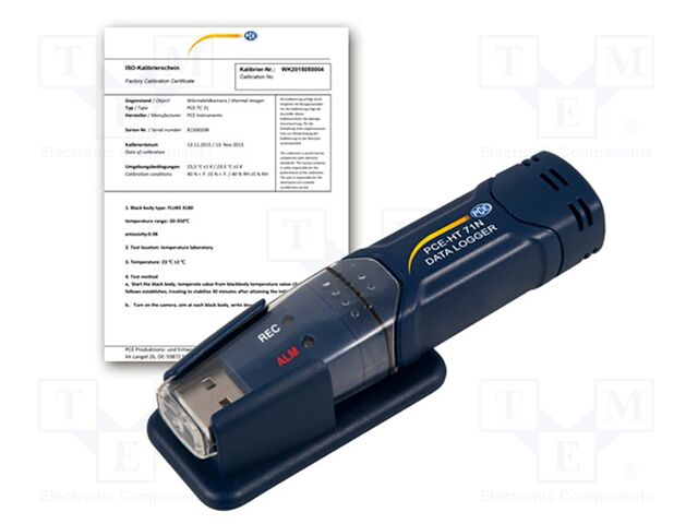 Data logger; temperature,humidity; IP20; ±1°C; ±3%; Temp: -40÷70°C