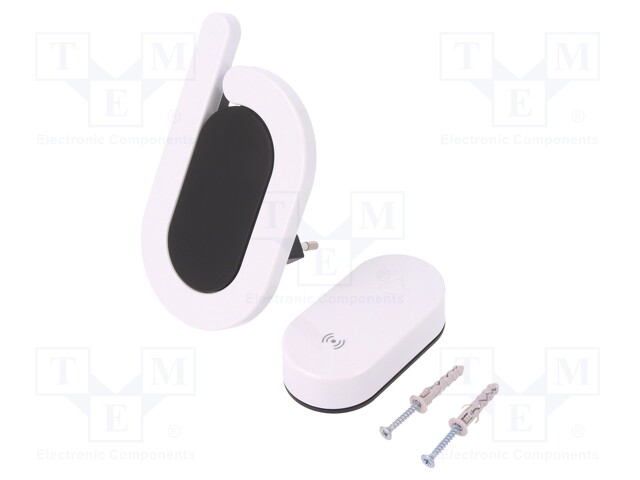 Wireless door bell; IP20 (receiver),IP56 (transmitter); 868MHz