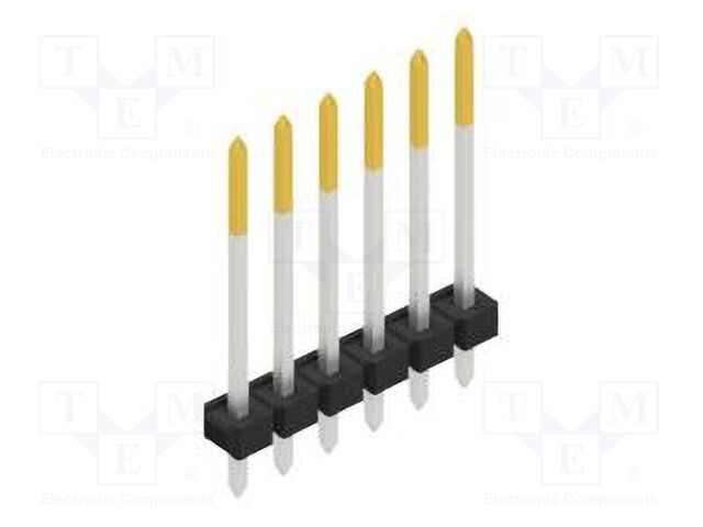 Connector: pin strips; pin header; male; PIN: 6; 2.54mm; THT; 1x6