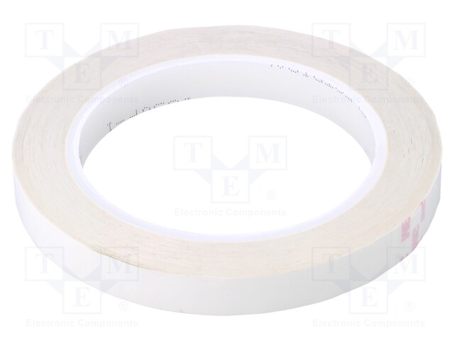 Tape: electrical insulating; W: 12mm; L: 66m; Thk: 63um; white; 100%