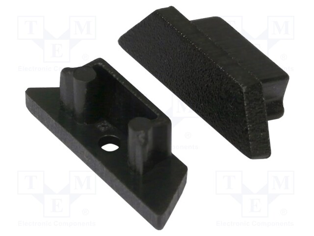 Cap for LED profiles; black; ABS; Application: ARC12