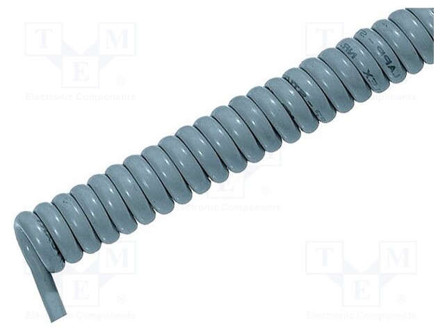 Wire: coiled; ÖLFLEX® SPIRAL 400 P; 5G1mm2; unshielded; PUR; grey