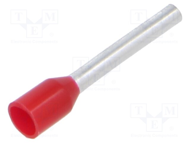 Tip: bootlace ferrule; insulated; copper; 1mm2; 12mm; tinned