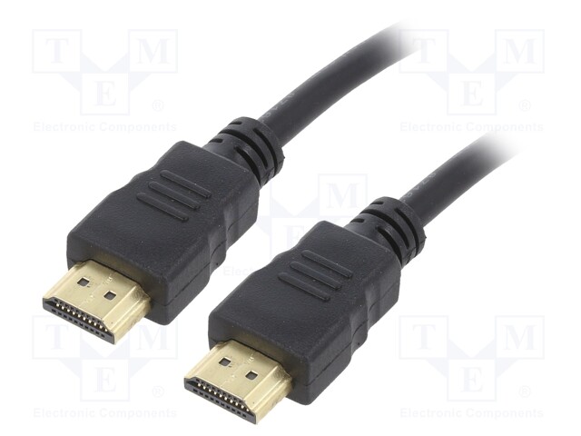 Cable; HDMI 2.0; HDMI plug,both sides; 4.5m; black; 30AWG; Core: Cu