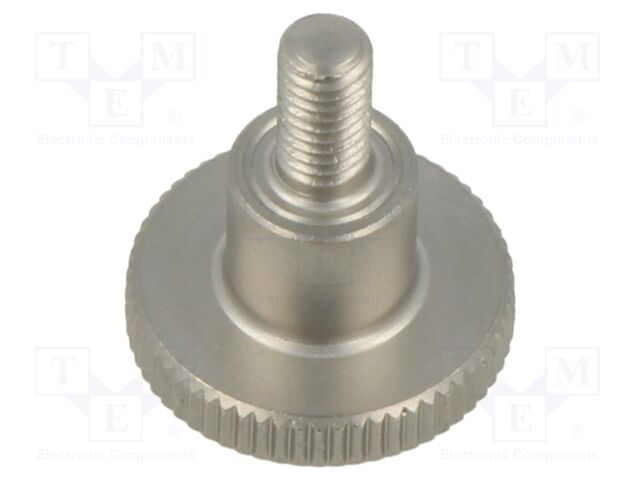 Knob; Ø: 12mm; Ext.thread: M3; 6mm; H: 7.5mm; knurled