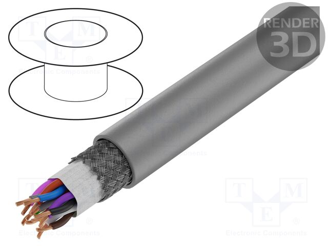 Wire: control cable; SUPER-PAAR-TRONIC-C-PUR; 6x2x0,25mm2; PUR