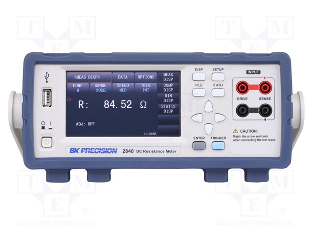 Meter: resistance; TFT 4,3" (480x272) 4,5 digit; Resol: 1uΩ