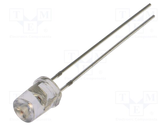 LED; orange; 5mm; 330mcd; 120°; Front: recessed; 5VDC; No.of term: 2