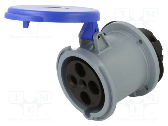 Connector: AC supply 3-phase; socket; female; straight; -25÷40°C