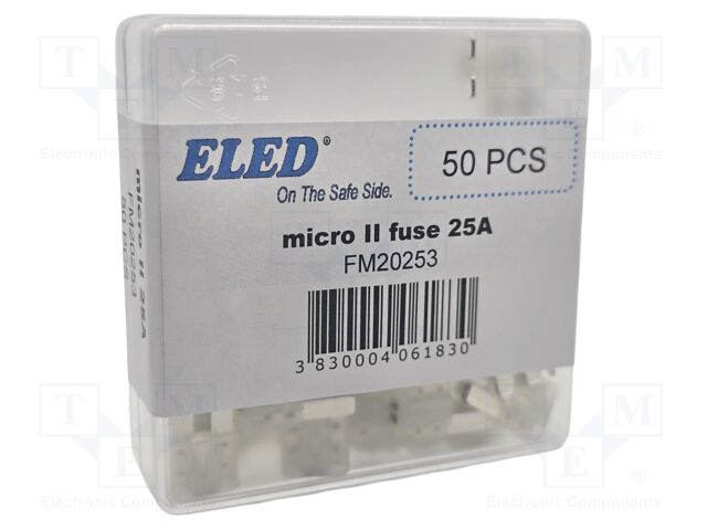 Fuse: fuse; 25A; 32VDC; automotive; 9.1mm; 9.1x3.8x15.3mm