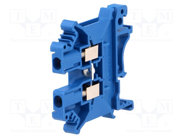 Splice terminal: rail; 0.2÷2.5mm2; ways: 1; terminals: 2; blue; 800V