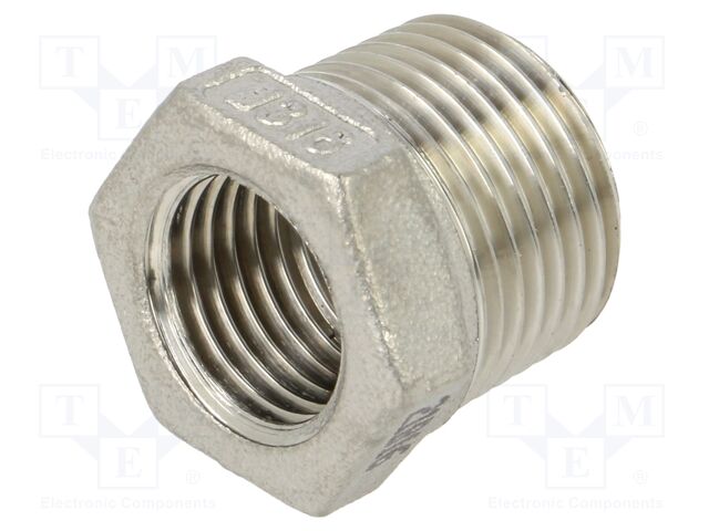 Male-female,reductive; max.10.5bar; 1.4408 stainless steel