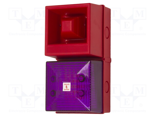 Signaller: lighting-sound; 48VDC; siren,flashing light; LED; IP65