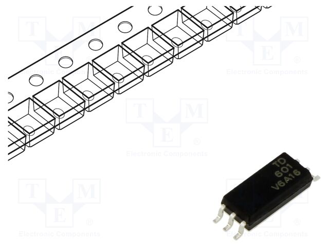 Optocoupler; SMD; OUT: logic; 5kV; LSOP6; Colour: black