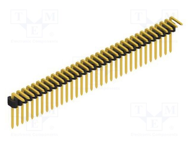 Connector: pin strips; pin header; male; PIN: 33; 1.27mm; THT; 1x33