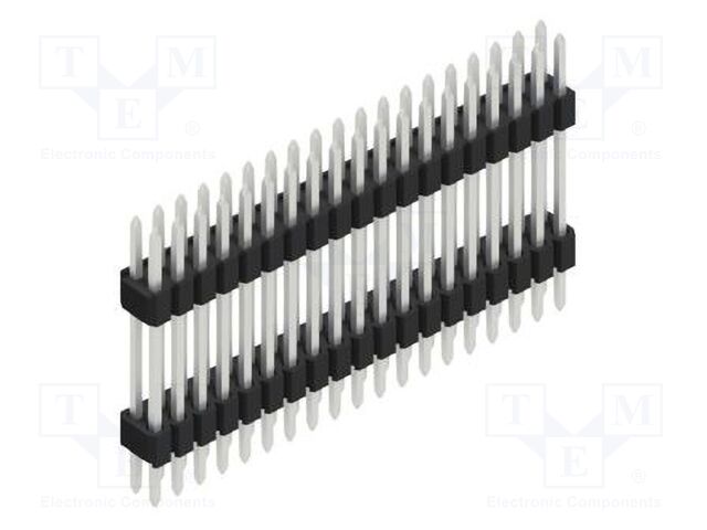 Connector: pin strips; pin header; male; PIN: 38; 1.27mm; THT; 2x19