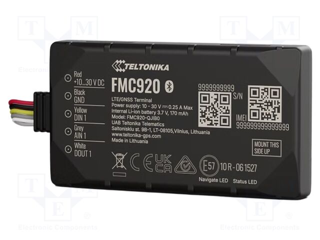 Module: GPRS/GNSS; Bluetooth: 4.0,BLE; accelerometer; 128MBFLASH