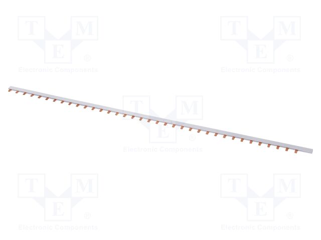 Busbar; 16mm2; Poles: 1; Urated: 400V; Pitch: 27mm; No.of mod: 36