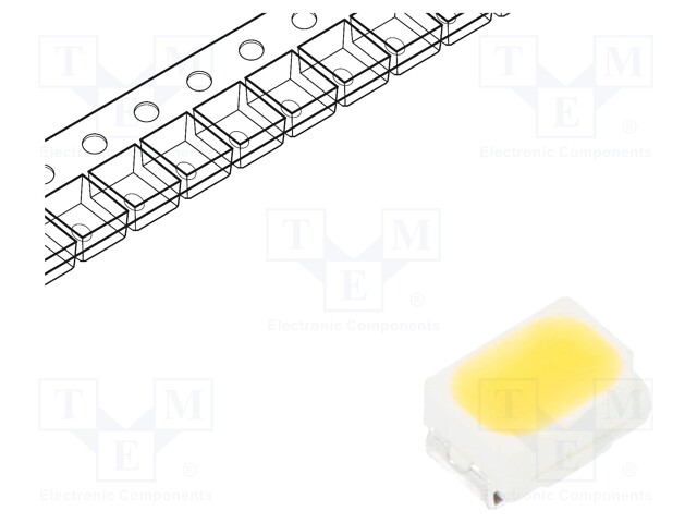LED; SMD; 3020,PLCC2; white warm; 9÷13lm; 2700-3225K; 80; 120°; 30mA
