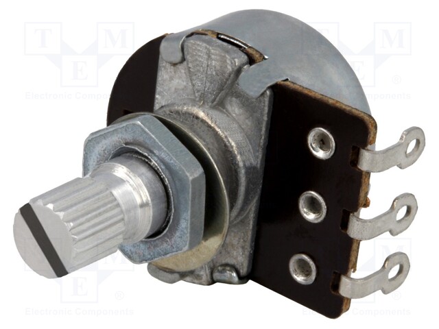 Potentiometer: shaft; 100Ω; 200mW; ±20%; soldered; 6mm; solder lugs