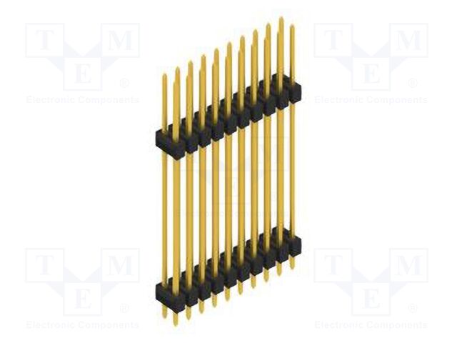 Connector: pin strips; pin header; male; PIN: 20; 2.54mm; THT; 2x10