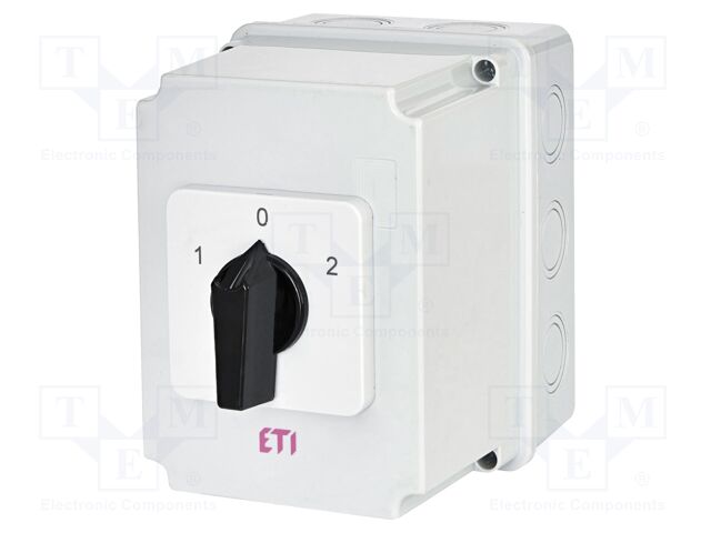 Switch: cam switch; Stabl.pos: 3; 40A; 1-0-2; in housing; Poles: 3