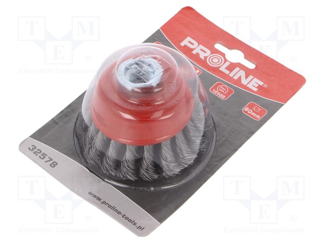 Cup brush; 80mm; Mounting: M14