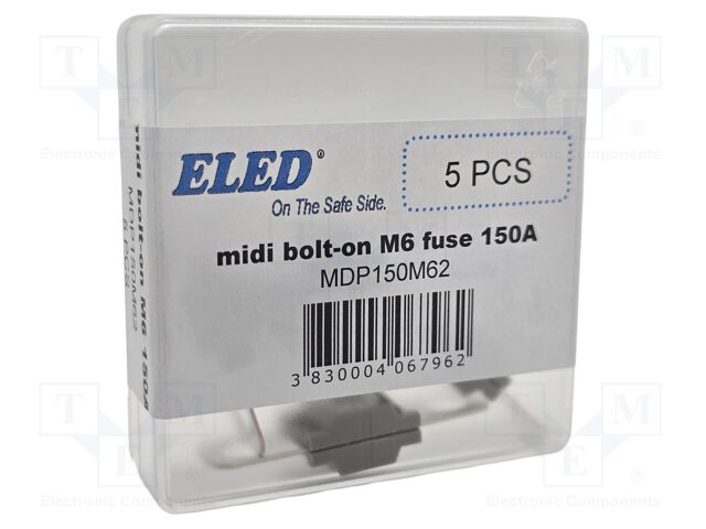 Fuse: fuse; 150A; 58VDC; automotive; 41mm; M6 screw; 41x12x8.24mm