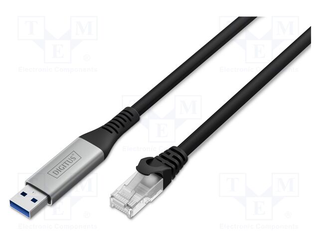 Cable; USB 3.2 Gen 1; RJ45 plug,USB A plug; nickel plated; 10m